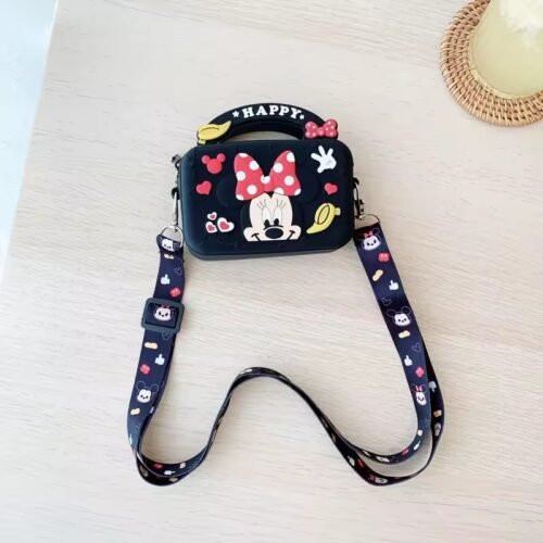 ⁦Silicone Handbag & Cross - Minnie Mouse Black⁩ - الصورة ⁦2⁩