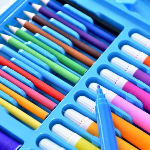 ⁦شنطة ألوان 86 قطعة - أزرق⁩ - الصورة ⁦4⁩