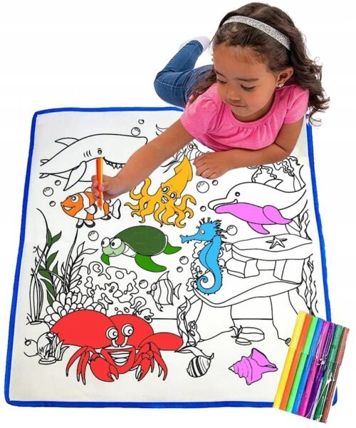 Coloring Mat + 12 Coloring Pen - Sea
