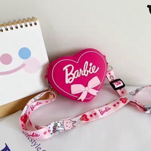 ⁦1Pc Random - Silicone Cross Bag – Barbie Heart⁩ - الصورة ⁦2⁩