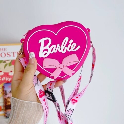 ⁦1Pc Random - Silicone Cross Bag – Barbie Heart⁩ - الصورة ⁦3⁩